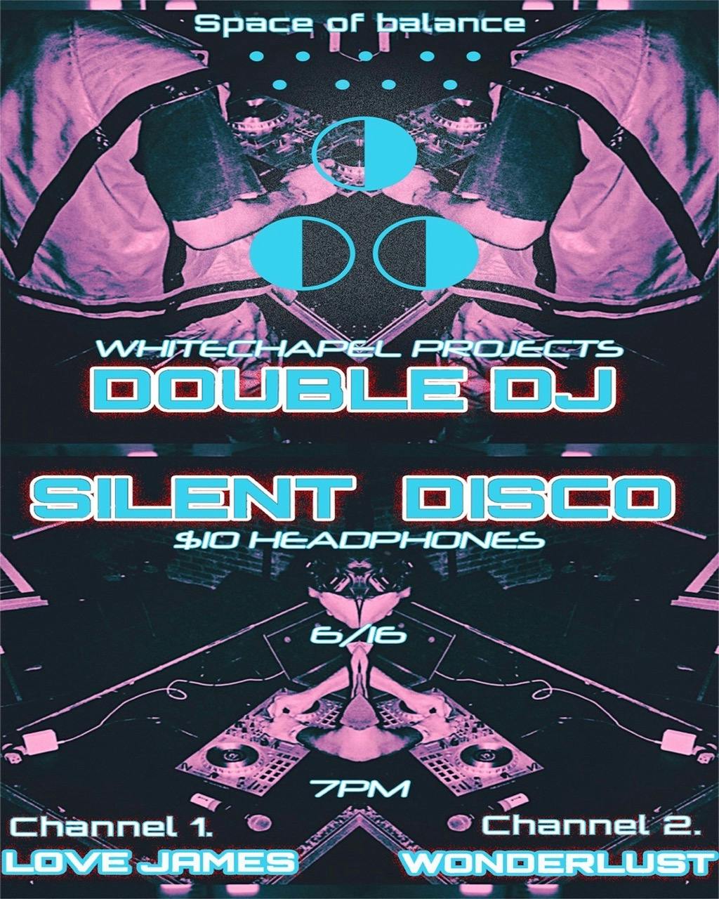 Double DJ Silent Disco Poster